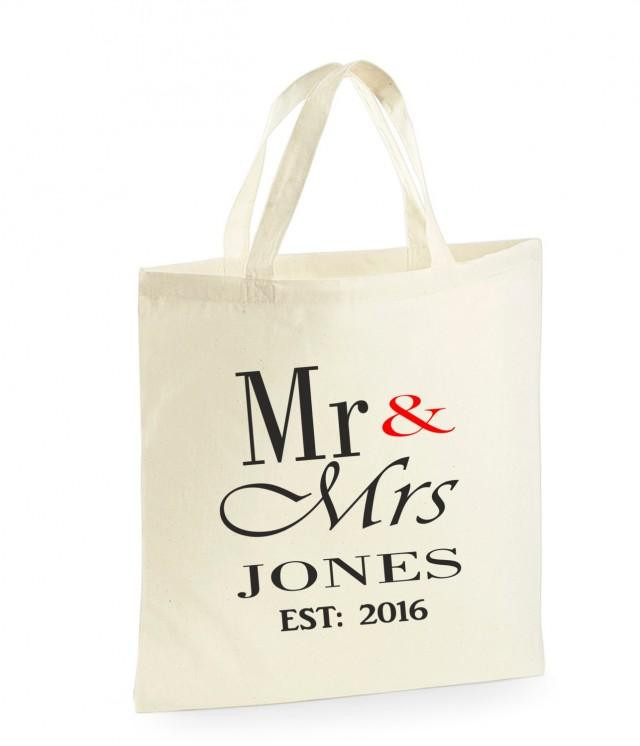 Best ideas about Wedding Gift Bag Ideas
. Save or Pin PERSONALISED Mr & Mrs Bag Wedding Gifts For The Bride Now.