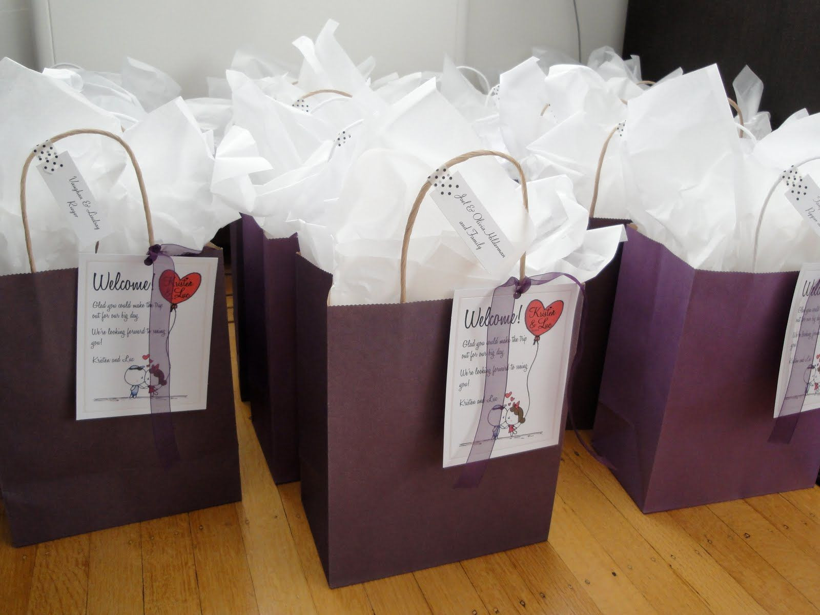 Best ideas about Wedding Gift Bag Ideas
. Save or Pin t bags for wedding guests Google Search Now.