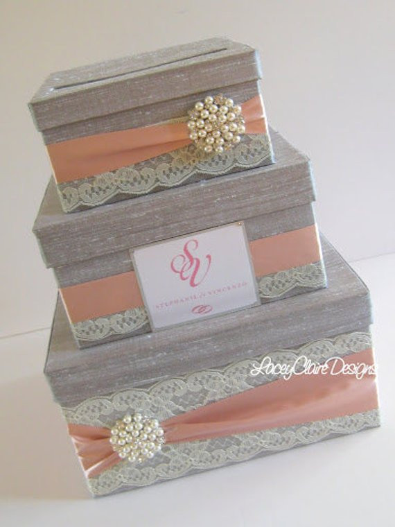 Wedding Gift Cards Ideas
 Wedding Gift Box Card Box Money Holder Custom Made