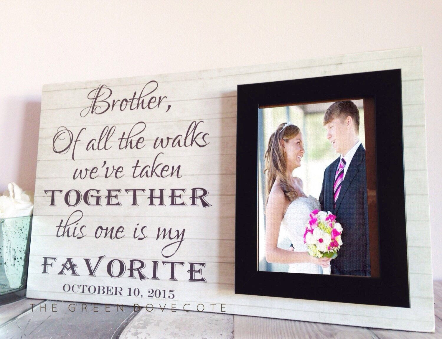 Wedding Gift Ideas For Brother
 Custom Picture Frame Shabby Chic Frame Personalized