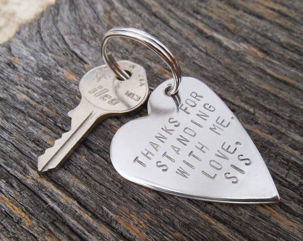 Wedding Gift Ideas For Brother
 Metal Keychain Wedding Day for Brother of the Bride Gift