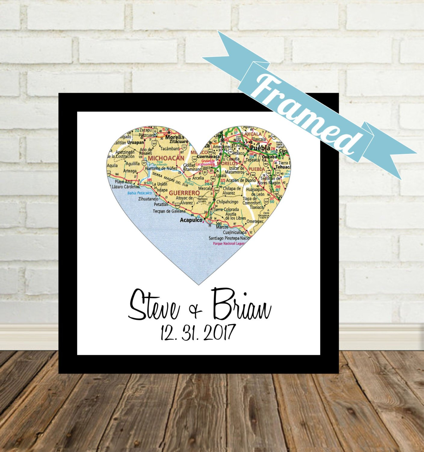 Best ideas about Wedding Gift Ideas For Gay Couple
. Save or Pin Unique Gay Wedding Gift for Gay Couple Map Art FRAMED Heart Now.