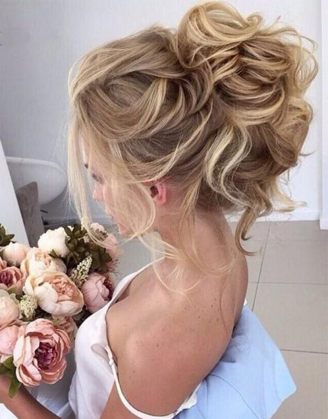 Wedding Hairstyle Buns
 Beautiful Loose High Bun Wedding Hairstyles 2017