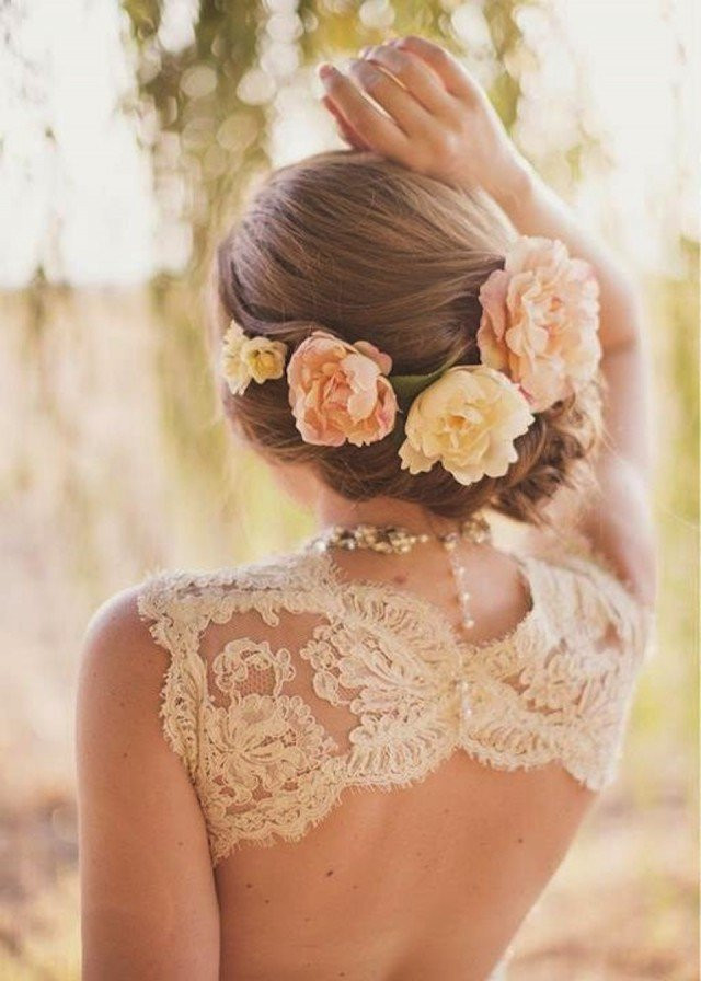 Wedding Hairstyle With Flowers
 Romantic Braided Wedding Hairstyles with Beautiful Flowers