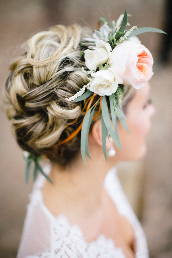 Wedding Hairstyle With Flowers
 30 Fabulous Most Pinned Updos for Wedding with Tutorial