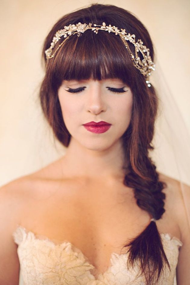 Wedding Hairstyles With Bangs
 39 Romantic Wedding Hairstyles With Bangs MagMent