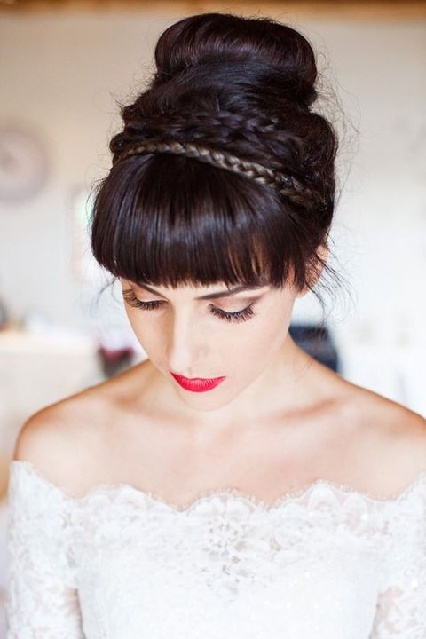 Wedding Hairstyles With Bangs
 30 Trendy Bridal Hair Ideas With Bangs