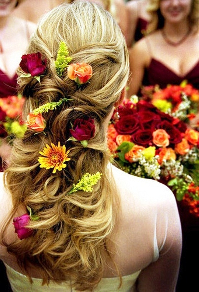 Wedding Hairstyles With Flowers
 Absolutely Adorable Fall Wedding Hairstyles Fave HairStyles