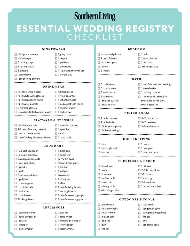 Wedding Registry Gift Ideas
 25 best ideas about Wedding registry checklist on