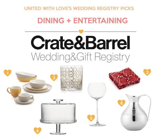 Wedding Registry Gift Ideas
 Wedding Registry Ideas from Crate & Barrel United With Love
