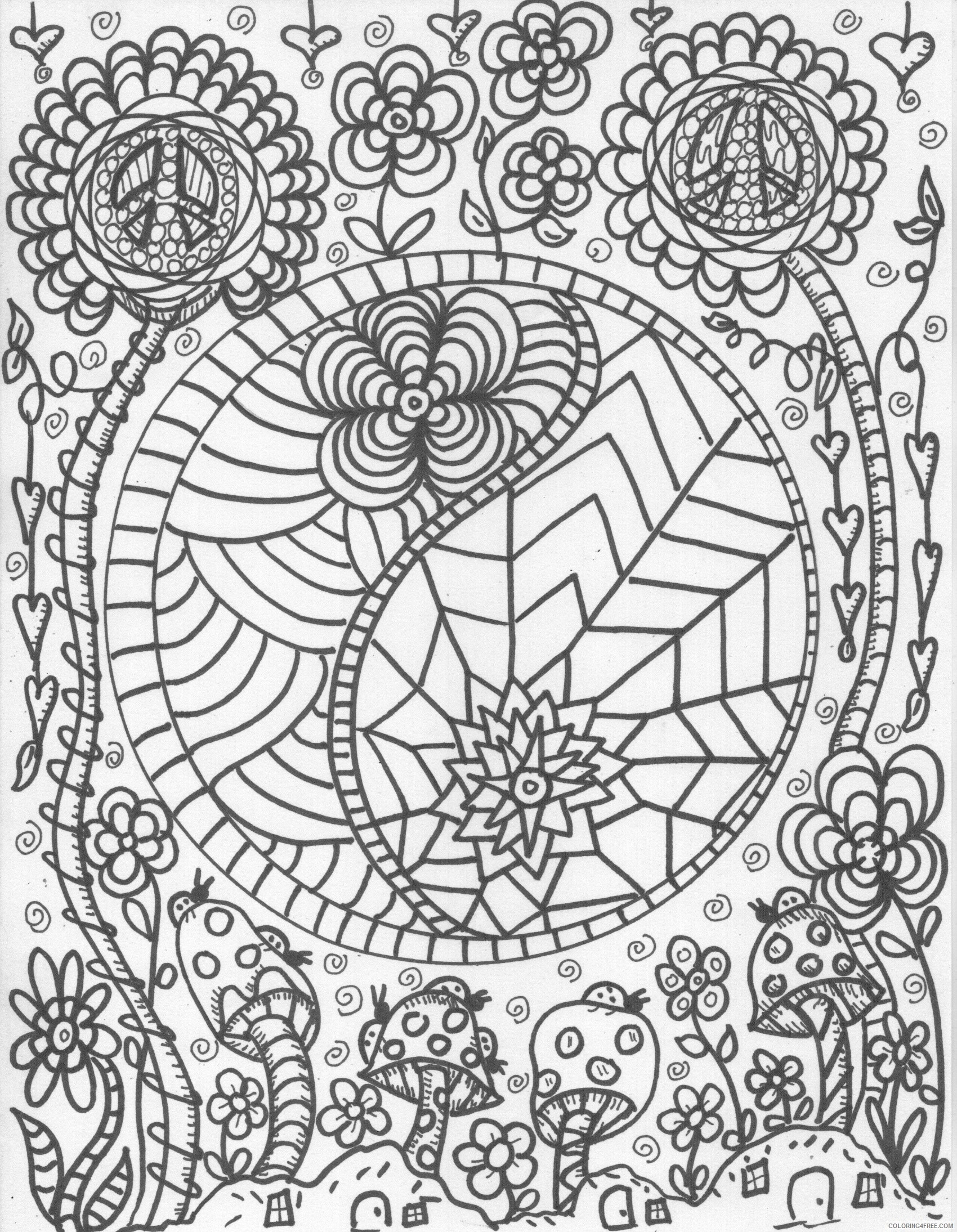 Weed Coloring Books
 Trippy Coloring Pages Free Printable Coloring4free