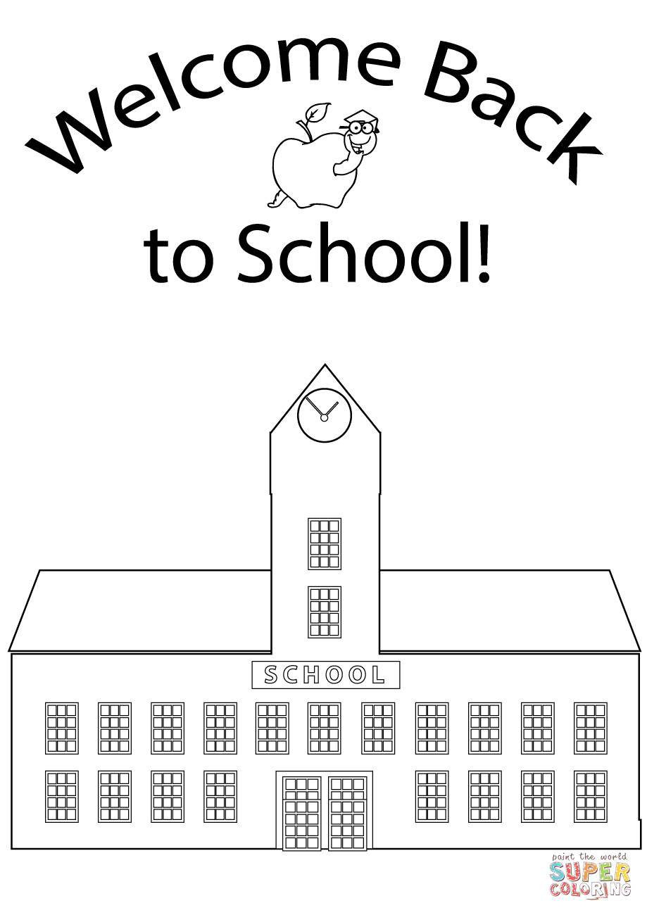 Welcome Back Coloring Pages
 Wel e Back to School coloring page