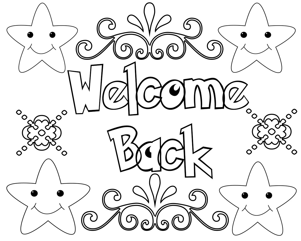 Welcome Back Coloring Pages
 Free Coloring Pages For Kids and Adults