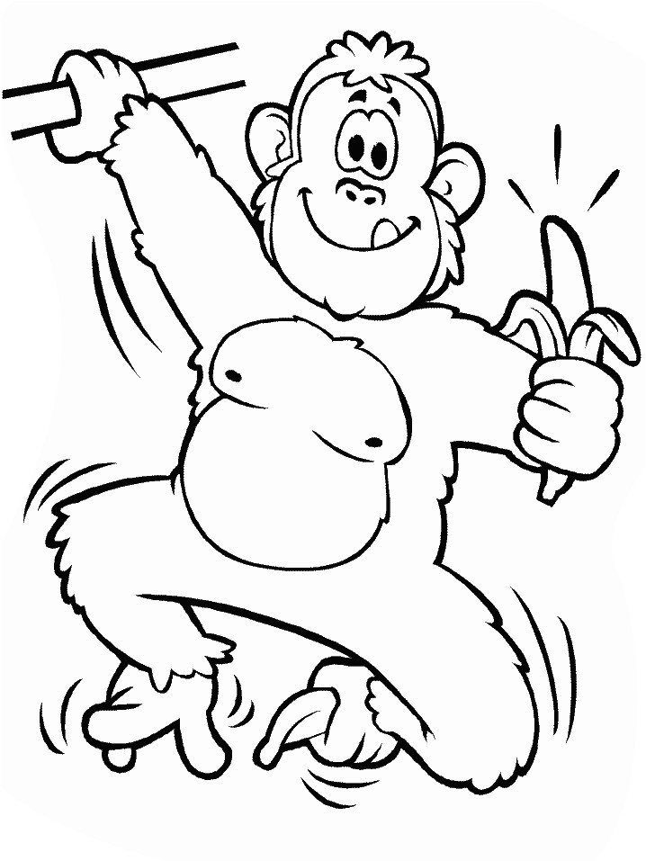 What To Do With Coloring Book Pages
 Chimpanzee