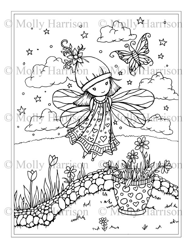 Whimsical World Coloring Book Pages
 Whimsical World Coloring Books and Pages The Fairy Art