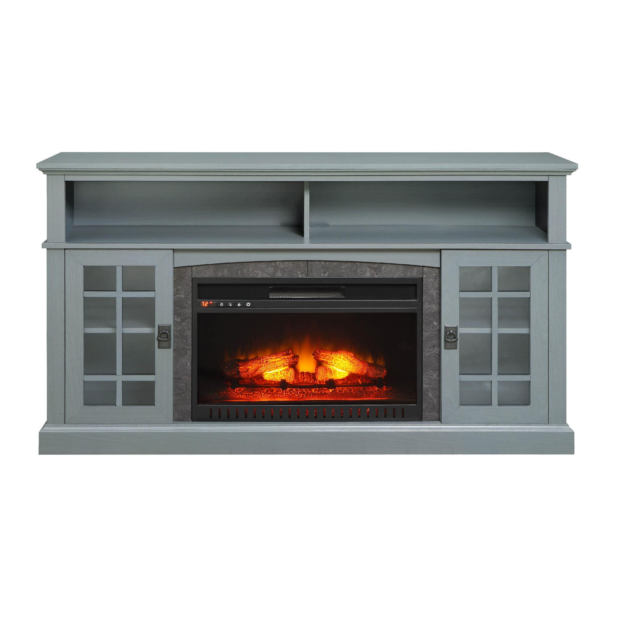 Best ideas about White Electric Fireplace Tv Stand
. Save or Pin Media Fireplace TV Stand TVs up to 65" Black White Now.