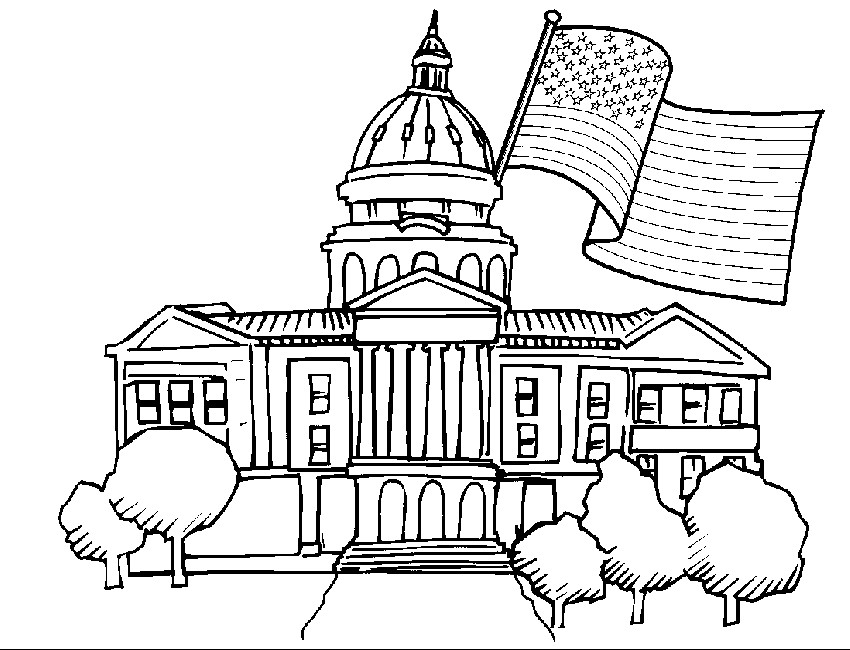 White House Coloring Sheets For Kids
 Free Printable Washington Dc Coloring Pages