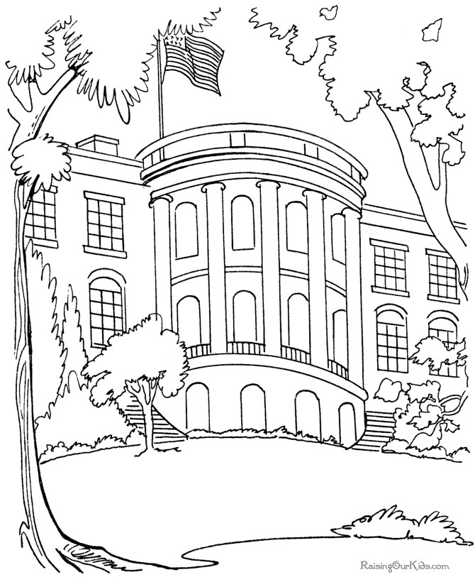 White House Coloring Sheets For Kids
 The White House Coloring pages