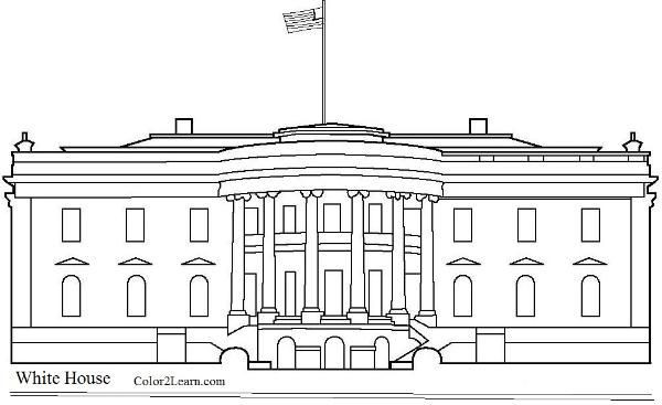 White House Coloring Sheets For Kids
 the white house Architecture activities
