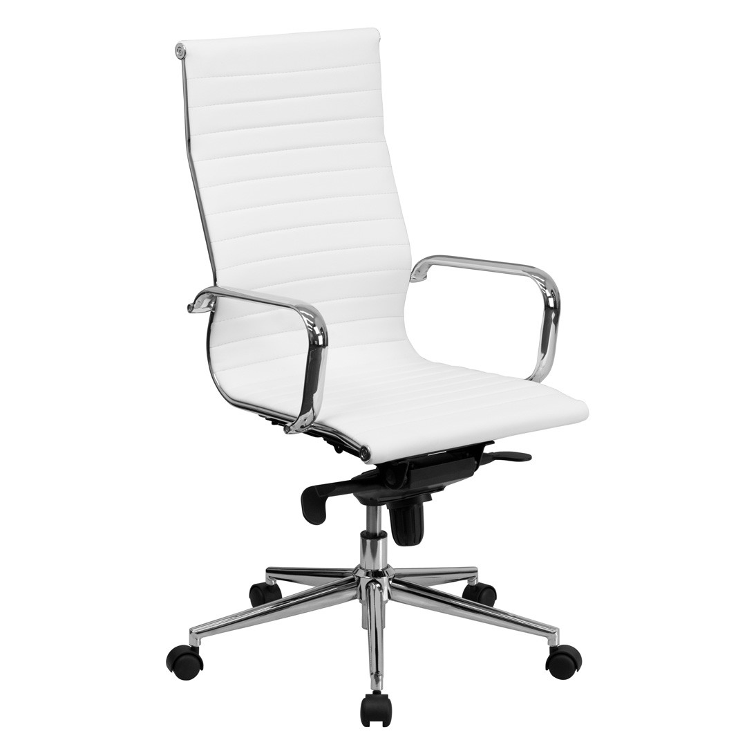 Best ideas about White Office Chair
. Save or Pin High Back White Ribbed Upholstered Leather Executive Now.