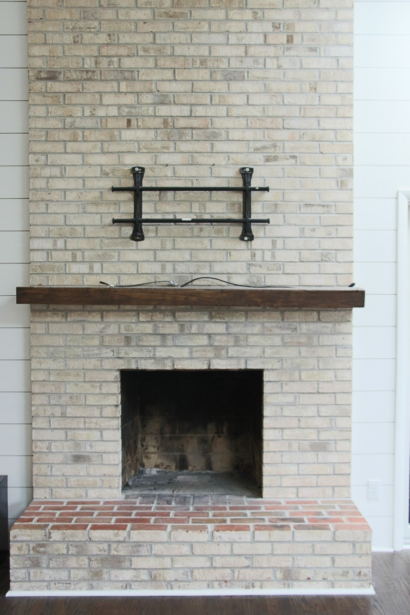 Best ideas about Whitewashed Brick Fireplace
. Save or Pin How To Whitewash Your Brick Fireplace with Milk Paint Now.