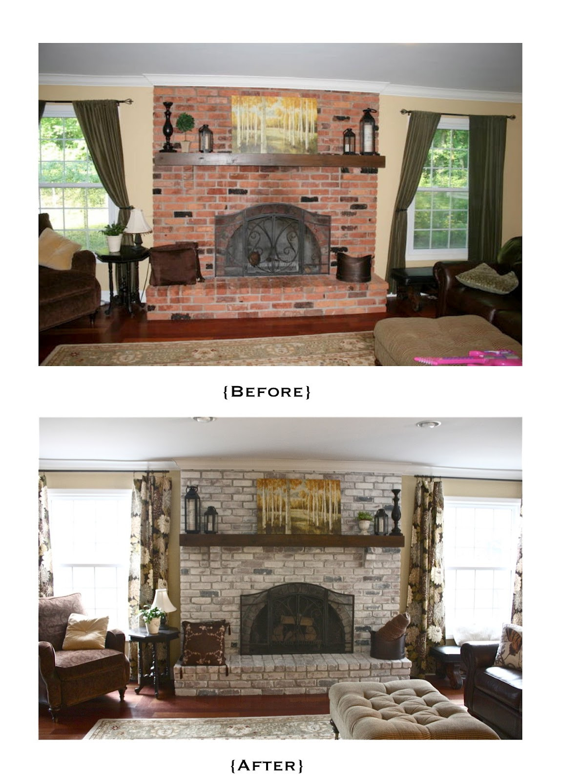 Best ideas about Whitewashed Brick Fireplace
. Save or Pin The Yellow Cape Cod White Washed Brick Fireplace Tutorial Now.