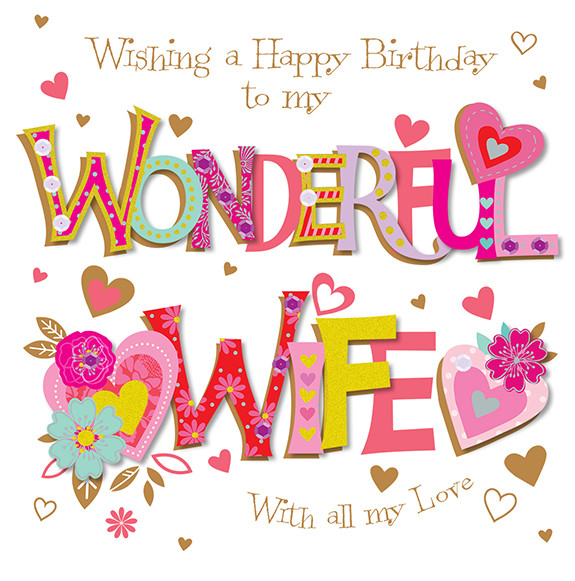Best ideas about Wife Birthday Card
. Save or Pin Wishing My Wonderful Wife Happy Birthday Greeting Card Now.