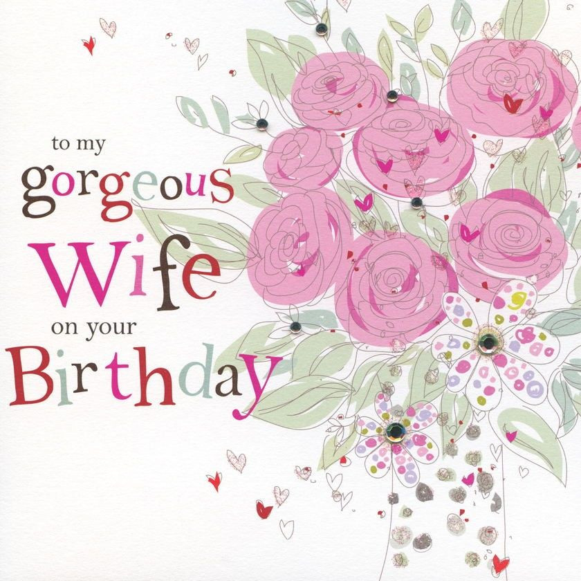 Best ideas about Wife Birthday Card
. Save or Pin Hand Finished Wife Birthday Card Karenza Paperie Now.