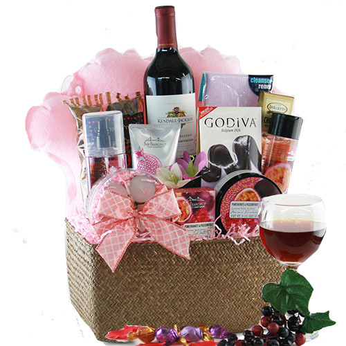 Wine Gift Basket Ideas
 Spa Gift Baskets Bubbles Wine Gift Basket