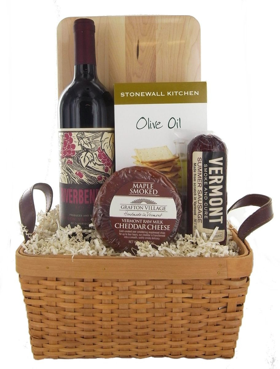 Wine Gift Basket Ideas
 Simple Vermont Red Wine Basket