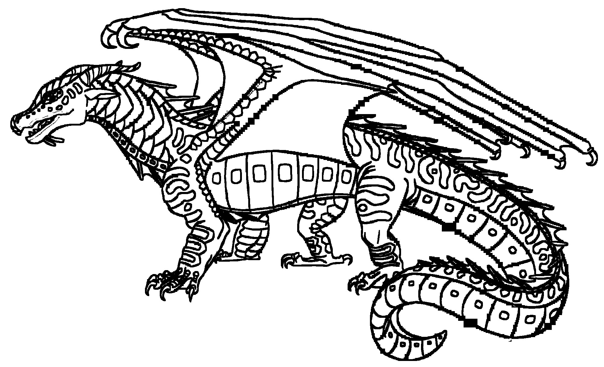 Wings Of Fire Coloring Pages
 Wings Fire Dragons Coloring Pages Sketch Coloring Page