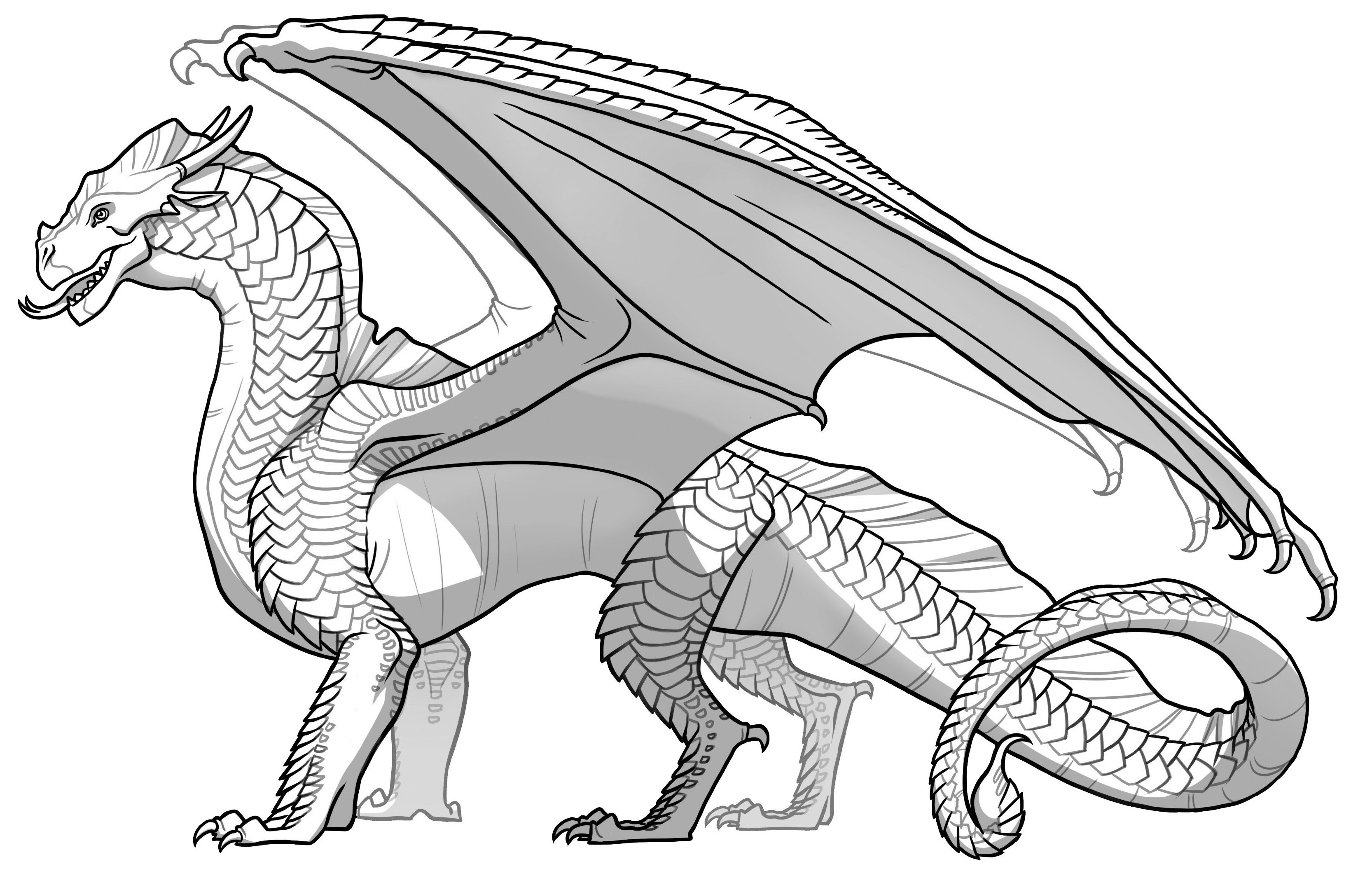 Wings Of Fire Coloring Pages
 Wings Fire Line Art thekindproject