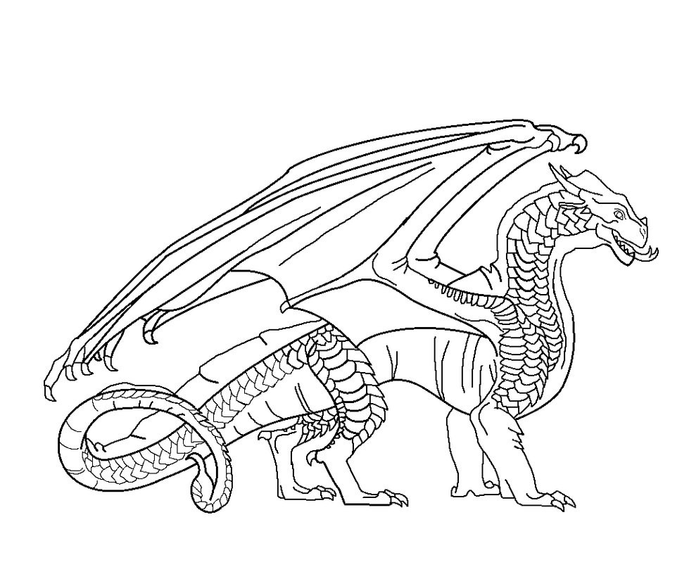 Wings Of Fire Coloring Pages
 Sandwing Wings Fire Base Sketch Coloring Page