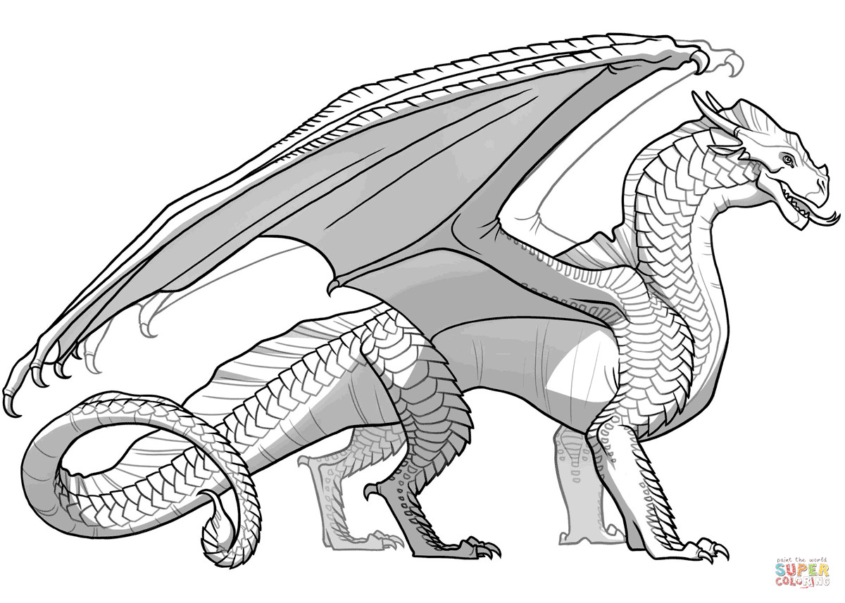 Wings Of Fire Coloring Pages
 Wings of Fire Sandwing Dragon coloring page