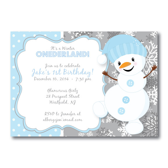 Winter Birthday Invitations
 Winter Wonderland Birthday Invitations