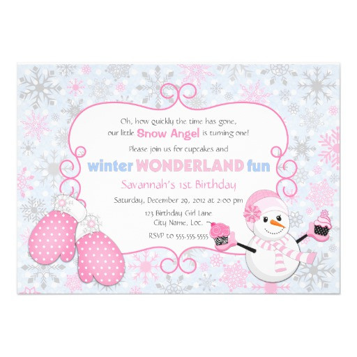 Winter Birthday Invitations
 Personalized Winter Wonderland Invitations