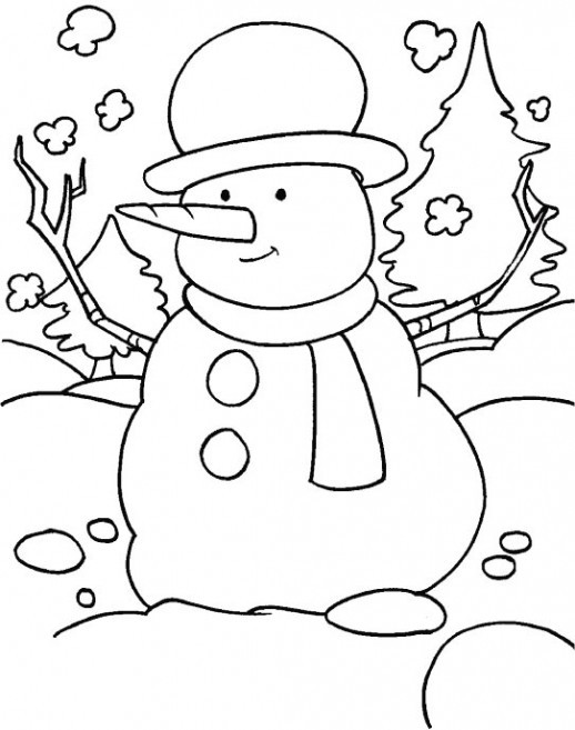 Winter Coloring Pages For Preschool
 Free Printable Coloring Pages for Kindergarten 28 Image