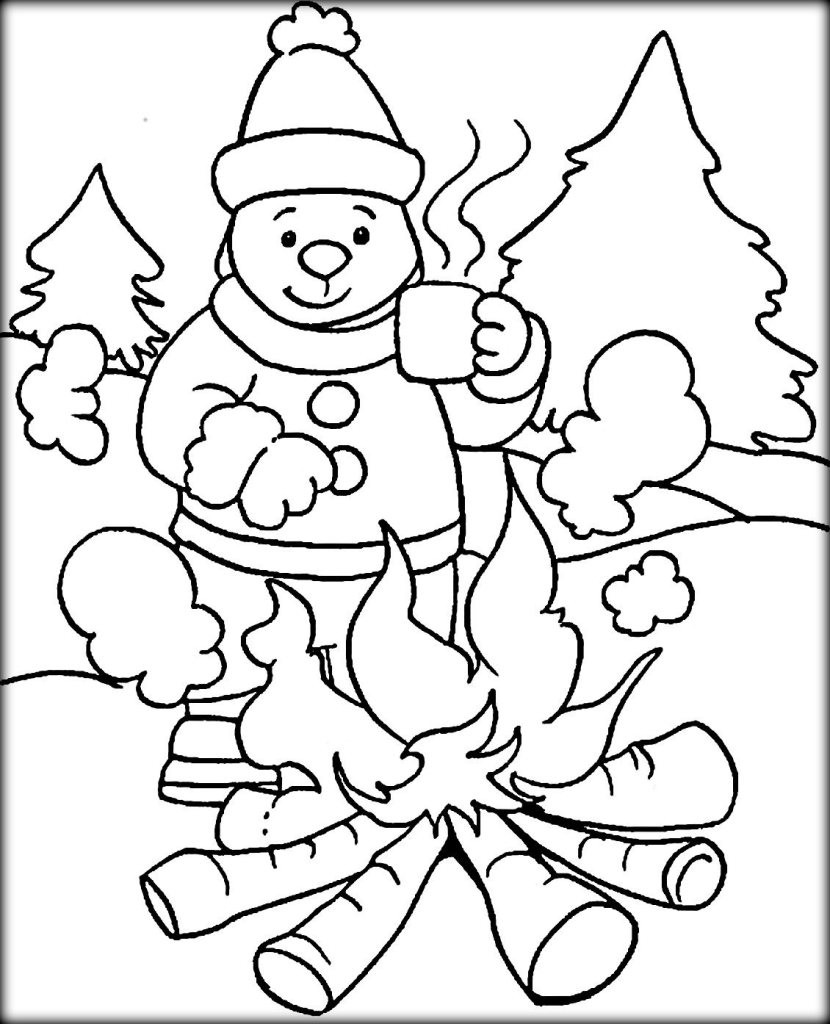 Winter Coloring Pages For Preschool
 Cool Winter Coloring Pages for Kindergarten Color Zini