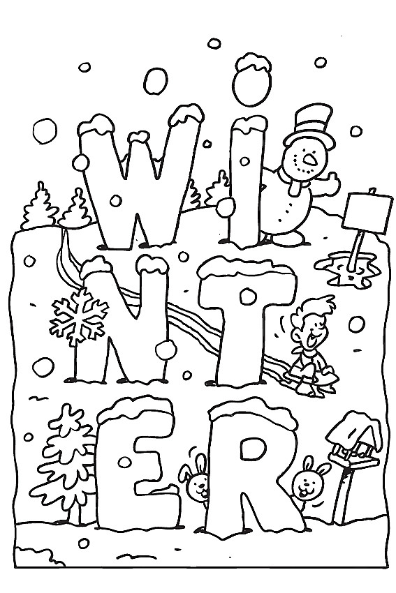 Winter Coloring Pages For Preschool
 Winter coloring pages to color in when it s very cold outside