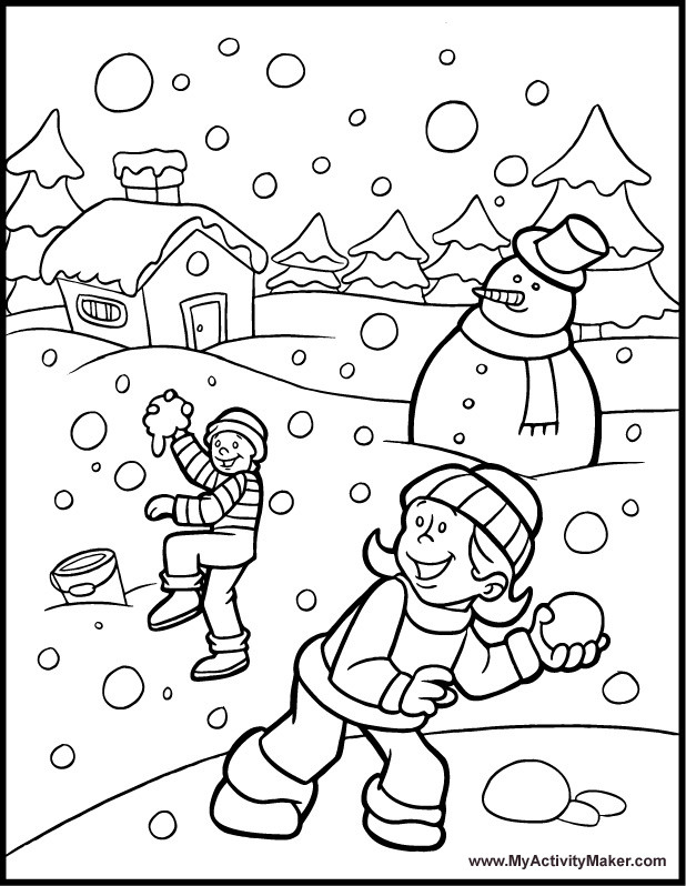 Winter Wonderland Free Coloring Sheets
 Winter Coloring Pages Free AZ Coloring Pages