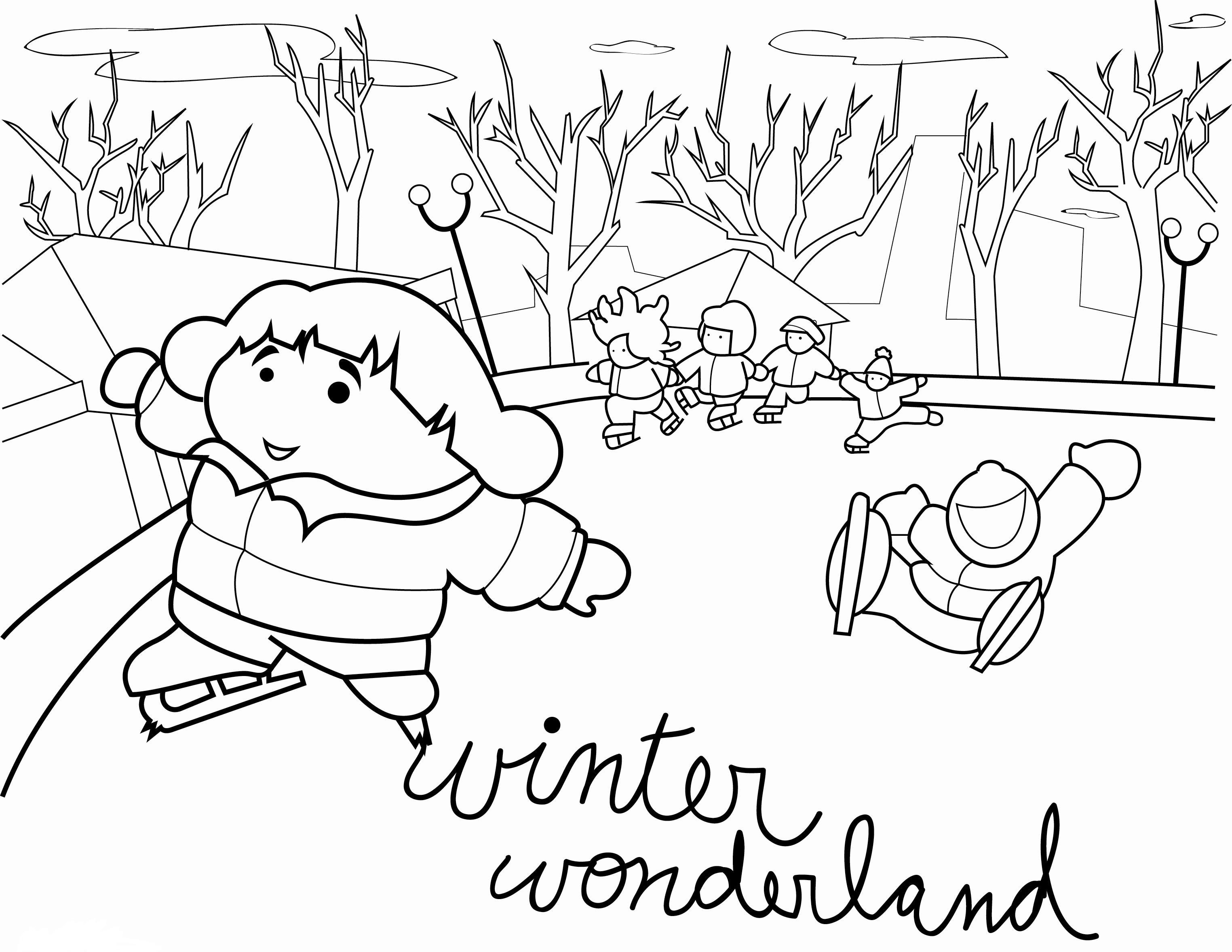 Winter Wonderland Free Coloring Sheets
 Printable Winter Scene Coloring Pages Coloring Home