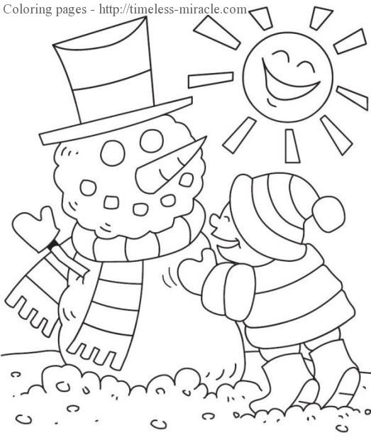 Winter Wonderland Free Coloring Sheets
 Winter wonderland coloring pages timeless miracle