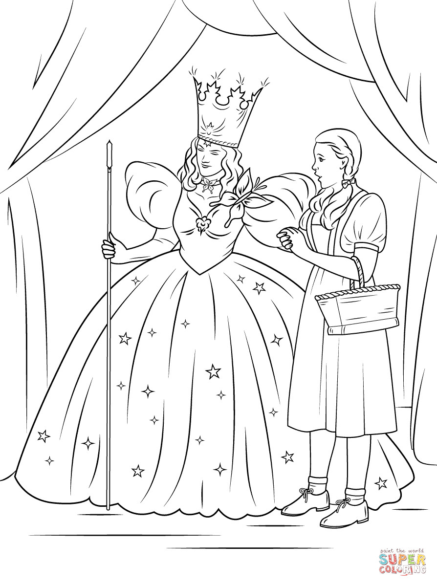 Best ideas about Wizard Of Oz Free Coloring Sheets
. Save or Pin Dorothy with Glinda The Good Witch of The North coloring Now.