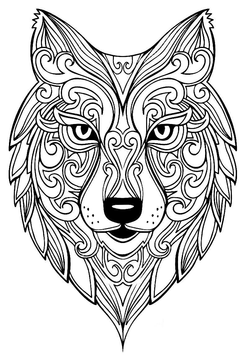 Wolf Coloring Pages For Adults
 Wolf 2 Wolves Adult Coloring Pages
