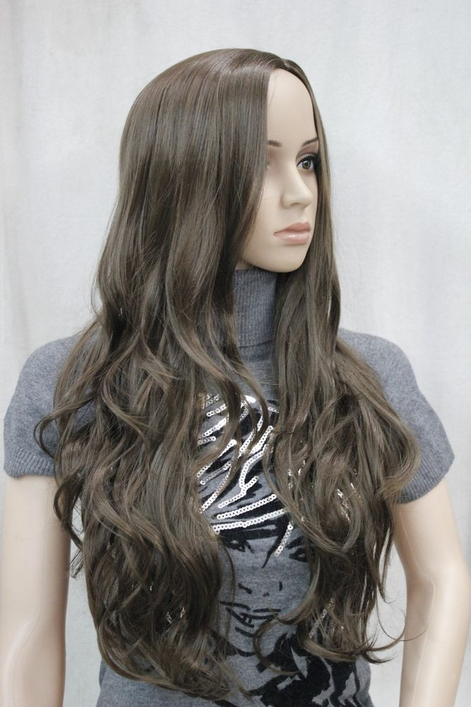 Women'S Long Hairstyles
 No bangs medium brown long wavy side skin part top