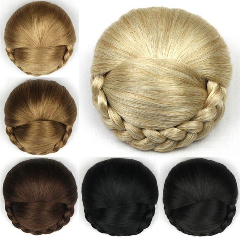 Women'S Updo Hairstyles
 New Women s Braided Clip In Hair Bun Chignon Donut Roller