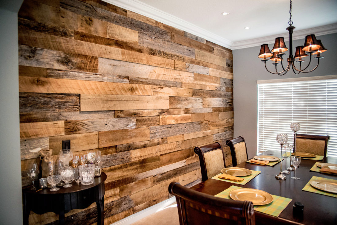 Best ideas about Wood Accent Walls
. Save or Pin The Hughes Dining Room Reclaimed Wood Accent Wall Now.