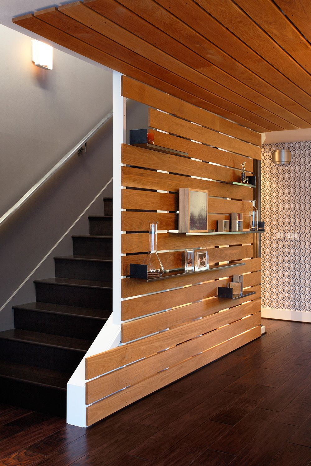 Wood Slat Wall DIY
 What if we had a solid painted wall behind with enough