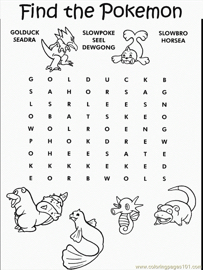 Word Party Coloring Pages
 [Word Searches]Pokemon poke party Pinterest