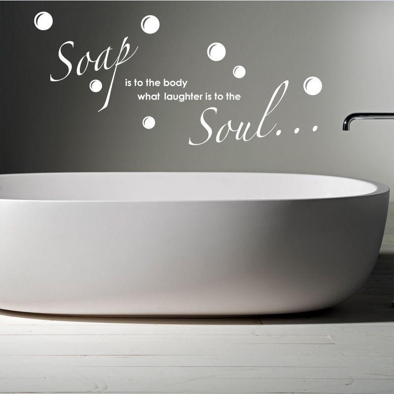Best ideas about Words On Bathroom Walls
. Save or Pin SOAP AND THE SOUL Bathroom Wall Quotes Words Wall Stickers Now.